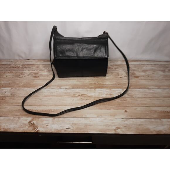 Fossil Black Leather Travel Crossbody Purse Handbag - Picture 8 of 16